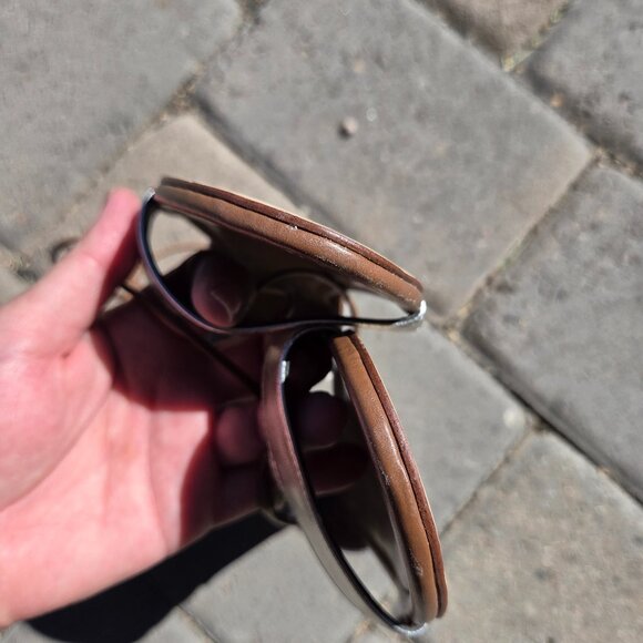 Sz 7 WHBM White & Silver Roman Style Sandals w/Criss-Cross Ankle Ties NEW - Picture 8 of 10